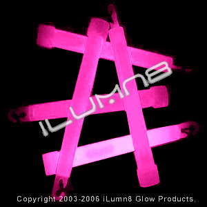 1 x PINK 6 inch BIG Glow Stick / Light Stick (Individually Wrapped)