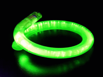 FLASH BRACELET-12PCS/PBAG-F/OPTIC-GRN