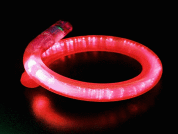 FLASH BRACELET-12PCS/PBAG-F/OPTIC-RED