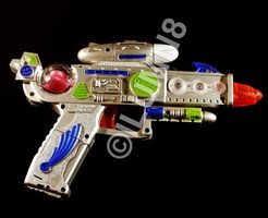 FLASH TOY-1PC/PBAG-FLASHING SPACE GUN 