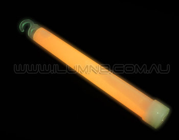 GLOW STICK-6INCH-10 FOIL PKT/PBAG-ORANGE