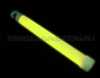GLOW STICK-6INCH-10 FOIL PKT/PBAG-YELLOW