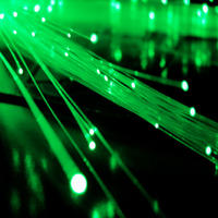 Fiber Optic Hair Clip Electric Green 1 pair