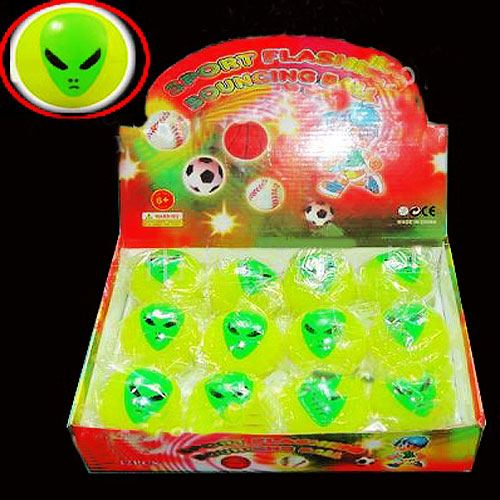 Flashing Alien Balls Pack Of 12