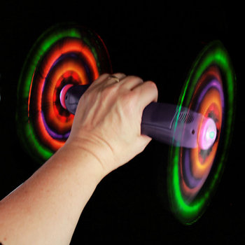 FLASH WAND-1PC/PBAG-DOUBLE SPINNER DISC