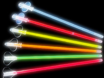 GLOW STIRRERS-3 PCS / FOIL PKT-YELLOW 
