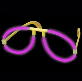 GLOW GLASSES-1 SET/FOIL PKT-PINK 