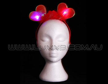 FLASH HEADWEAR-5PCS/PBAG-HEART BOP-RED