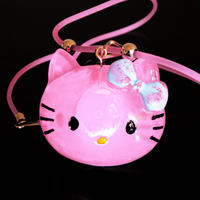 Flashing Kitty Necklace Light Pink 1pc