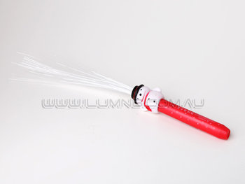 FLASH WAND-8PC/PBAG-SNOWMAN FIBER OPTIC