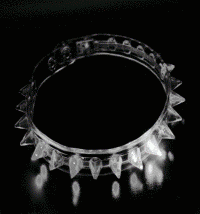 Flashing Soft Rubber Spike Necklace x 1pc