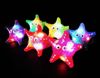 FLASH RING-36PCS/DBOX-JELLY STARFISH2
