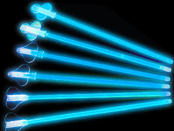 GLOW STIRRERS-3 PCS / FOIL PKT-BLUE 