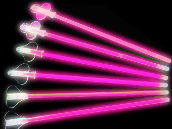 GLOW STIRRERS-3 PCS / FOIL PKT-PINK 