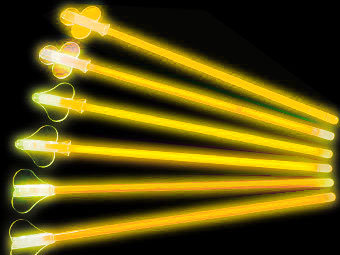 GLOW STIRRERS-3 PCS / FOIL PKT-YELLOW 