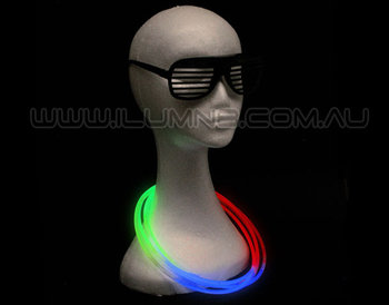 GLOW N/LACE-22INCH-100PCS/TUBE-TRICOLOR