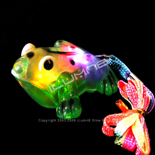 Flashing Frog Necklaces Pack of 20