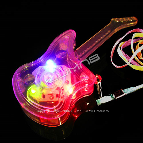 Flashing Guitar Necklace Pack of 20
