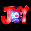 Flashing Christmas Badge - Joy - Pack of 25