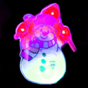 Flashing Christmas Badge - Snowman - Pack of 25