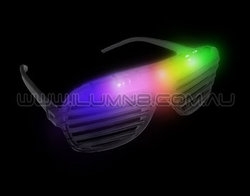 FLASH SUNGLASSES-1PC/PBAG-SHUTTER-BLACK