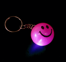 FLASH TOY-24PCS/DBOX-KEYRING-SMILEY FACE