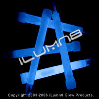 GLOW STICK-6INCH-10 FOIL PKT/PBAG-BLUE