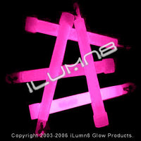 GLOW STICK-6INCH-10 FOIL PKT/PBAG-PINK