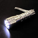 8-L.E.D Polished Aluminium Torch x 1