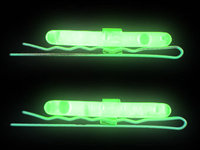 GLOW HAIRPINS-1 PAIR/FOIL PKT-GREEN 