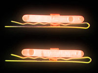 GLOW HAIRPINS-1 PAIR/FOIL PKT-ORANGE 