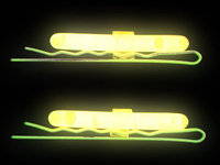 GLOW HAIRPINS-1 PAIR/FOIL PKT-YELLOW 