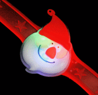 FLASH BRACELET-12PCS/PBAG HAPPY SANTA