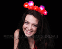 FLASH HEADWEAR-5PCS/PBAG-HEART BOP-RED
