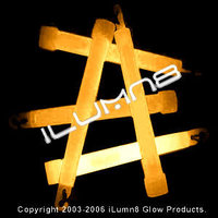 GLOW STICK-6INCH-10 FOIL PKT/PBAG-ORANGE