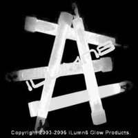GLOW STICK-6INCH-10 FOIL PKT/PBAG-WHITE
