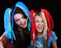 FLASH HEADWEAR-1PC/PBAG-NOODLE HAIR BLU1