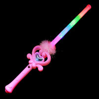 FLASH WAND-1PC/PBAG-PINK PRINCESS 46CM