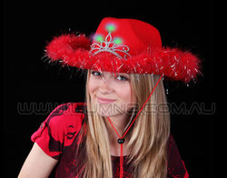 FLASH HEADWEAR-30PC/CTN COWBOY HAT  RED