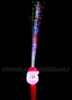 FLASH WAND-8PC/PBAG-SANTA FIBER OPTIC