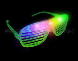FLASH SUNGLASSES-1PC/PBAG-SHUTTER-GREEN