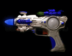 FLASH TOY-1PC/PBAG-FLASHING SPACE GUN 
