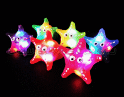 FLASH RING-36PCS/DBOX-JELLY STARFISH2