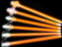GLOW STIRRERS-3 PCS / FOIL PKT-ORANGE 