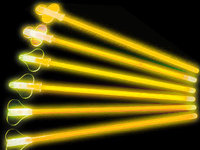 GLOW STIRRERS-3 PCS / FOIL PKT-YELLOW 