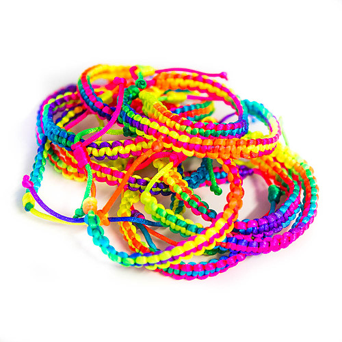 UV FLURO WEAR - FRIENDSHIP BRACELET - NEON RAINBOW