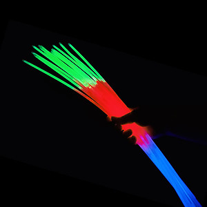 50 x 22 Inch Glow Stick Necklaces Tri-Colour