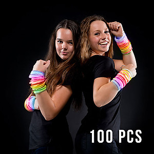 GLOW BRACELETS-8INCH-100PCS/TUBE-MIXED