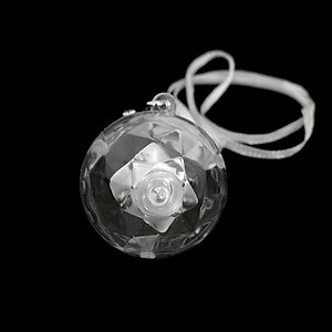 24 x Flashing XL Disco Ball Necklaces Flashes Red/Green/Blue - 3 Modes