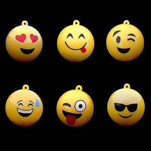 96 x Flashing Necklaces Jumbo Emoji